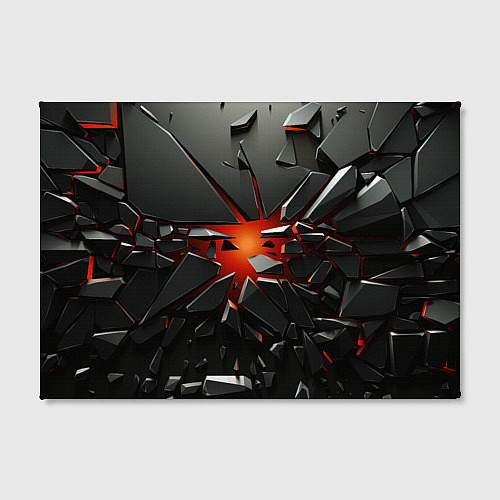 Картина прямоугольная Взрыв и черные камни / 3D-принт – фото 2