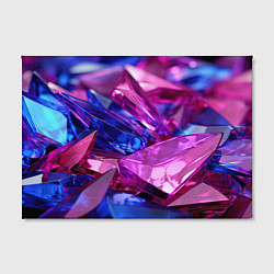 Холст прямоугольный Розовые и синие битые стекла, цвет: 3D-принт — фото 2