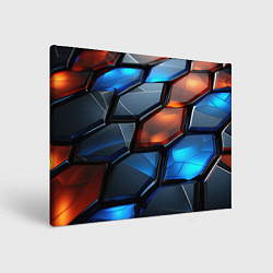 Холст прямоугольный Прозрачные абстрактные плиты, цвет: 3D-принт