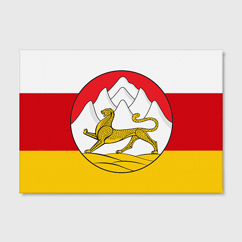 Картина прямоугольная Осетия флаг и герб / 3D-принт – фото 2
