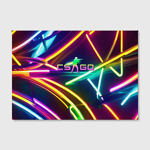 Картина прямоугольная Counter Strike - neon glow / 3D-принт – фото 2