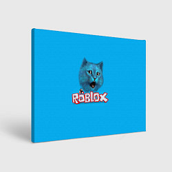 Картина прямоугольная Roblox синий кот