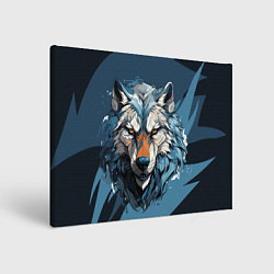 Холст прямоугольный Красивый грозный волк, цвет: 3D-принт