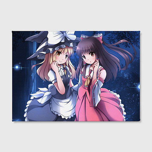 Картина прямоугольная Touhou Project Reimu and Marisa / 3D-принт – фото 2