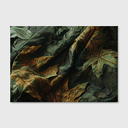 Холст прямоугольный Реалистичный охотничий камуфляж из ткани и листьев, цвет: 3D-принт — фото 2