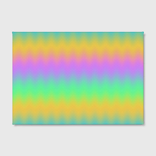 Картина прямоугольная Мягкие неоновые зигзаги / 3D-принт – фото 2