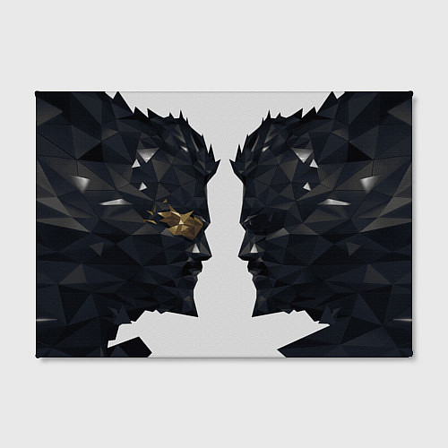 Картина прямоугольная Адам Дженсен в отражении deus ex / 3D-принт – фото 2