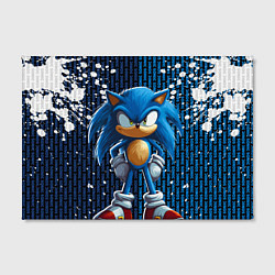 Холст прямоугольный Sonic - splash and logo, цвет: 3D-принт — фото 2