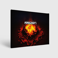 Холст прямоугольный Minecraft огненные кубики, цвет: 3D-принт