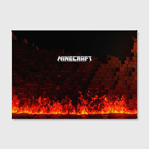 Картина прямоугольная Minecraft fire logo / 3D-принт – фото 2