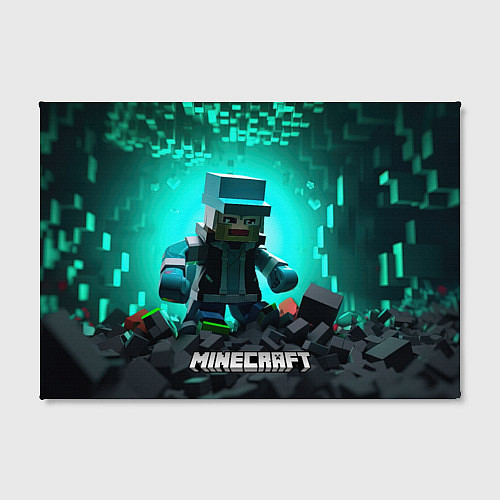 Картина прямоугольная Minecraft квадратный персонаж / 3D-принт – фото 2