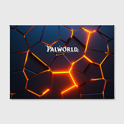 Холст прямоугольный Palworld logo разлом плит, цвет: 3D-принт — фото 2