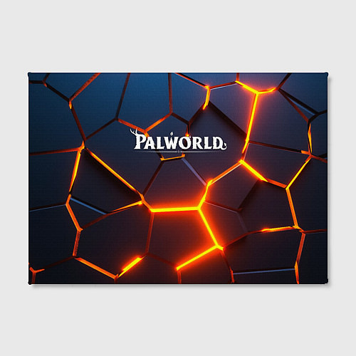 Картина прямоугольная Palworld logo разлом плит / 3D-принт – фото 2