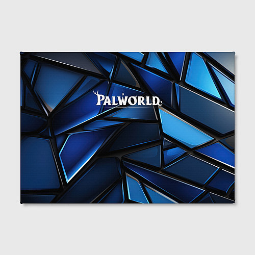 Картина прямоугольная Palworld логотип синий абстрактный фон / 3D-принт – фото 2