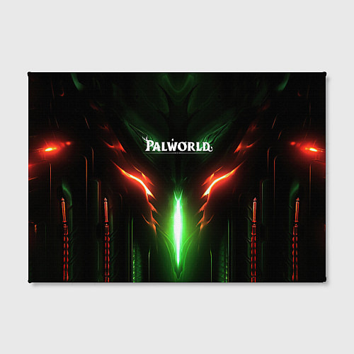 Картина прямоугольная Palworld зеленый неоновый свет / 3D-принт – фото 2