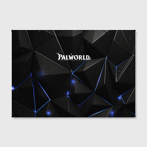 Картина прямоугольная Palworld лого на черном стильном фоне / 3D-принт – фото 2