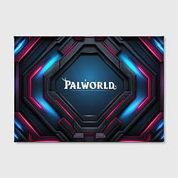 Холст прямоугольный Palworld логотип космический стиль, цвет: 3D-принт — фото 2