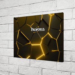 Холст прямоугольный Palworld логотип разлом желтых плит, цвет: 3D-принт — фото 2