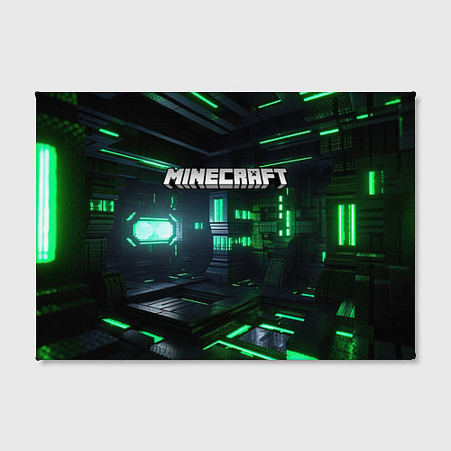 Картина прямоугольная Minecraft logo зеленый мир / 3D-принт – фото 2