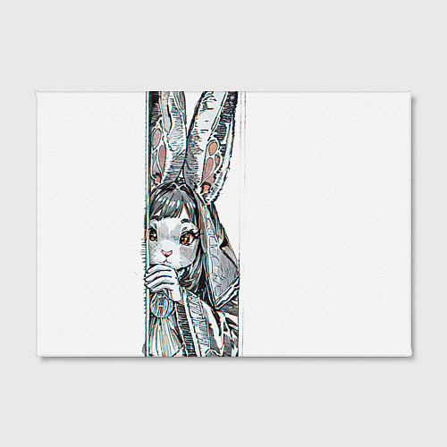 Картина прямоугольная Застенчивый кролик / 3D-принт – фото 2
