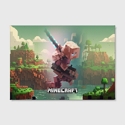 Картина прямоугольная Персонаж Minecraft ниндзя в прыжке / 3D-принт – фото 2