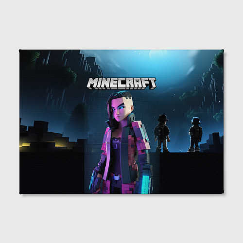 Картина прямоугольная Minecraft woman cyberpunk / 3D-принт – фото 2