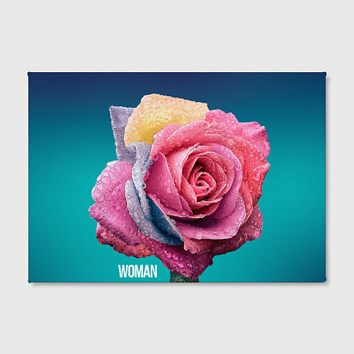 Картина прямоугольная Роза на голубом - woman / 3D-принт – фото 2