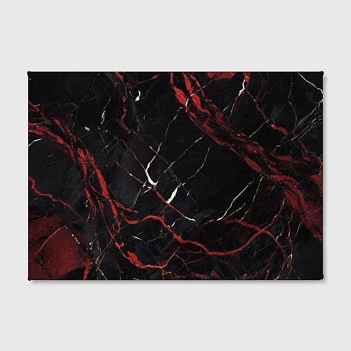 Картина прямоугольная Черно-красный мрамор / 3D-принт – фото 2