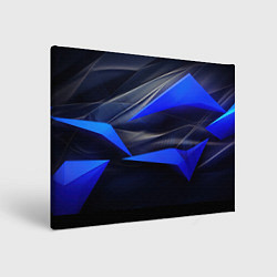 Холст прямоугольный Black and blue abstract background sport style, цвет: 3D-принт