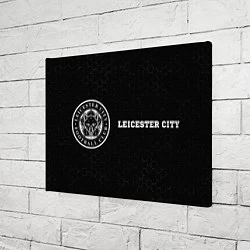Холст прямоугольный Leicester City sport на темном фоне по-горизонтали, цвет: 3D-принт — фото 2
