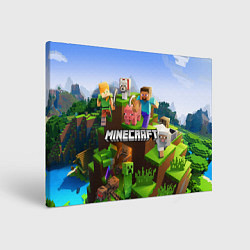 Картина прямоугольная Minecraft pixel world