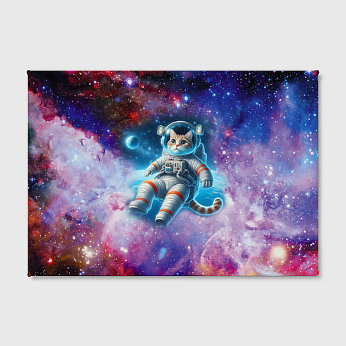 Картина прямоугольная The cat is a brave cosmonaut - ai art / 3D-принт – фото 2