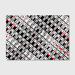 Холст прямоугольный Абстрактный узор на чёрном фоне, цвет: 3D-принт — фото 2