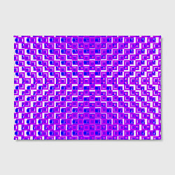 Холст прямоугольный Фиолетовые квадраты на белом фоне, цвет: 3D-принт — фото 2