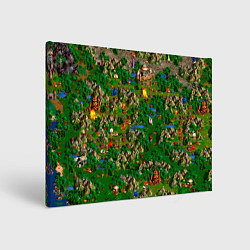 Холст прямоугольный Карта из Героев 3, цвет: 3D-принт