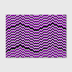 Холст прямоугольный Фиолетовые и белые ломаные линии, цвет: 3D-принт — фото 2