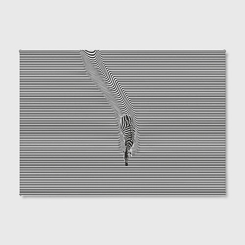 Картина прямоугольная Зебра плывущая в полосках / 3D-принт – фото 2