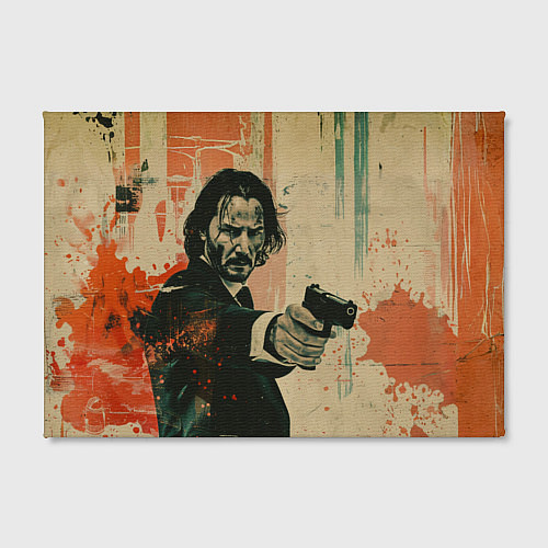 Картина прямоугольная Джон Уик с пистолетом / 3D-принт – фото 2