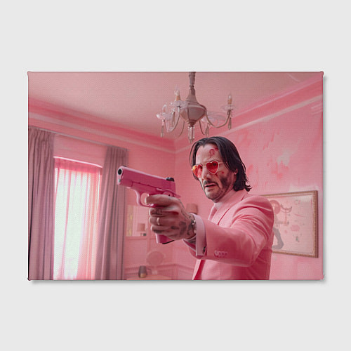 Картина прямоугольная Джон Уик в розовом костюме / 3D-принт – фото 2