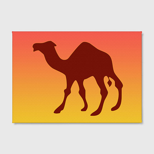 Картина прямоугольная Коричневый силуэт верблюда / 3D-принт – фото 2