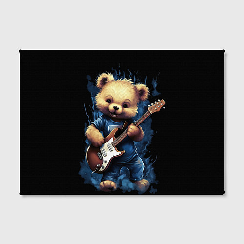 Картина прямоугольная Плюшевый медведь музыкант с гитарой / 3D-принт – фото 2