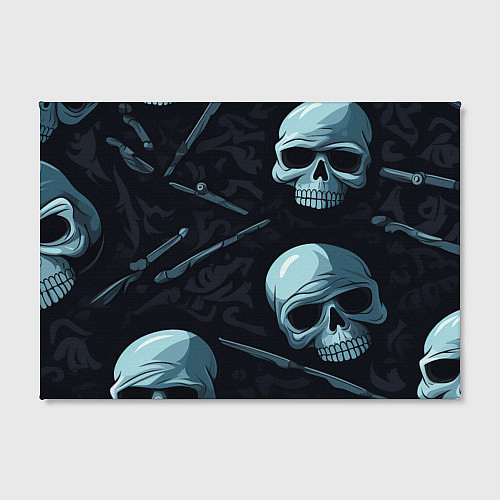 Картина прямоугольная Черепа и ножи / 3D-принт – фото 2