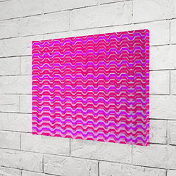 Холст прямоугольный Розовые линии и белые полосы, цвет: 3D-принт — фото 2