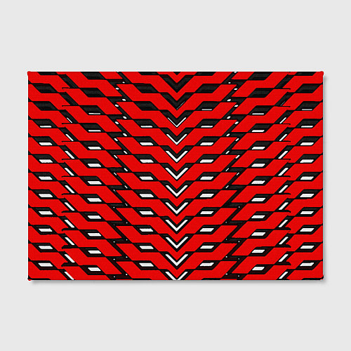 Картина прямоугольная Красная броня с белыми прорезями / 3D-принт – фото 2