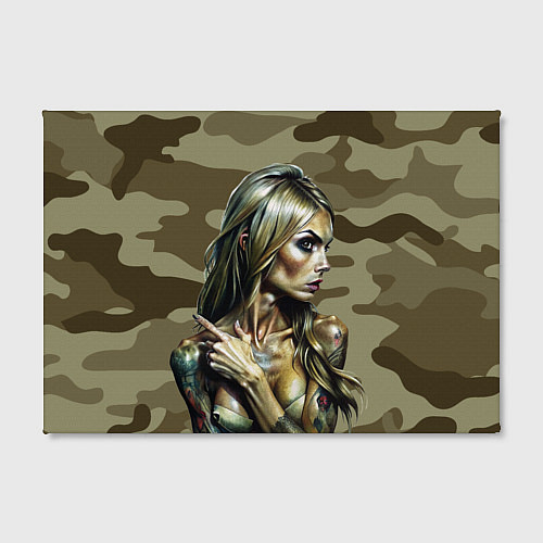 Картина прямоугольная Красивая девушка с татуировками / 3D-принт – фото 2