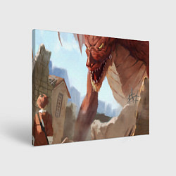 Холст прямоугольный Stark vs Dragon, цвет: 3D-принт