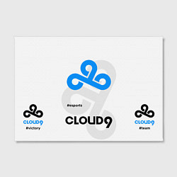 Холст прямоугольный Cloud9 - esports white, цвет: 3D-принт — фото 2