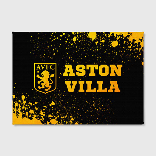 Картина прямоугольная Aston Villa - gold gradient по-горизонтали / 3D-принт – фото 2
