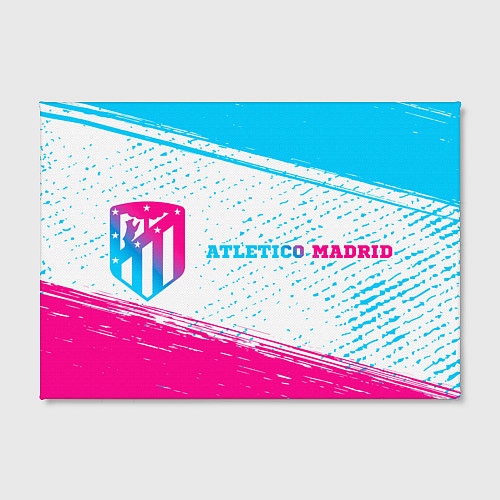 Картина прямоугольная Atletico Madrid neon gradient style по-горизонтали / 3D-принт – фото 2