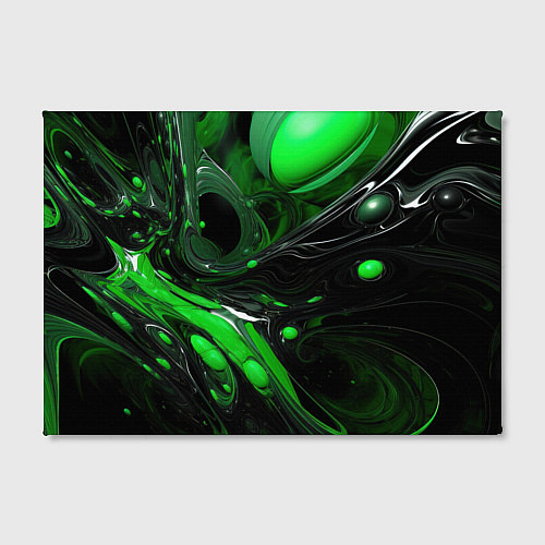Картина прямоугольная Green dark abstract geometry style / 3D-принт – фото 2